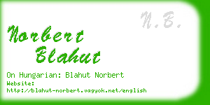 norbert blahut business card